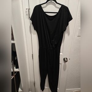 Casual Black Jumpsuit